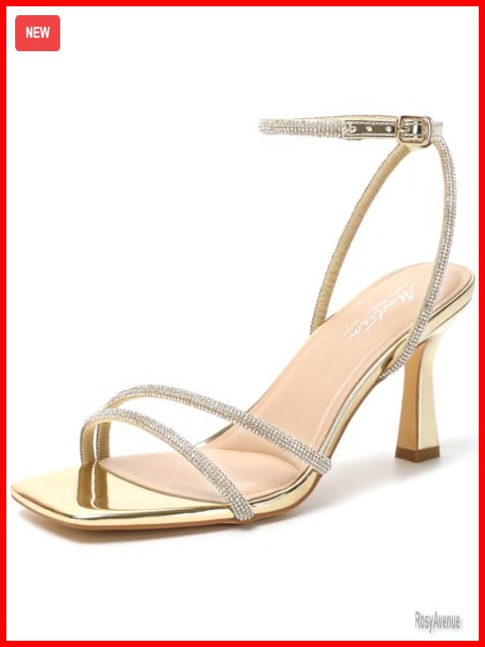 Mostrin Womens Lace Up Stiletto Heeled Sandals Square Open Toe Ankle Strap